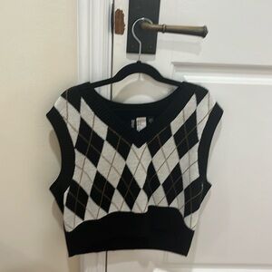 H$M Jacquard-knit Sweater Vest for Women